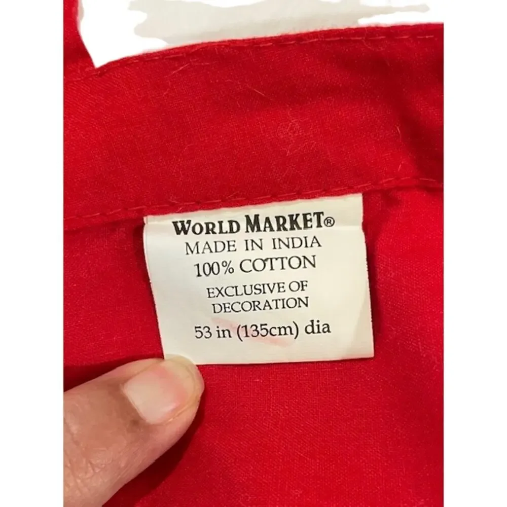 Cost Plus World Market  Christmas tree skirt.
